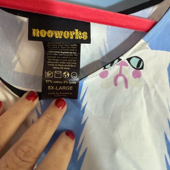 Nooworks Big Pocket Dress in Grumpy Cat - Size 5X - Picture 4 of 7